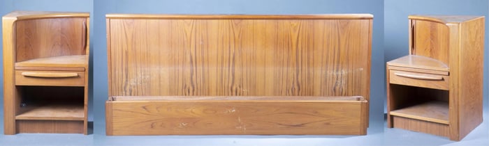 Danish Modern B. Pedersen & Son platform bed.