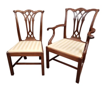 10 Frank Auspitz Chippendale dining chairs.