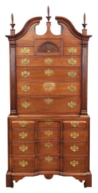 Frank Auspitz Chippendale walnut high boy.
