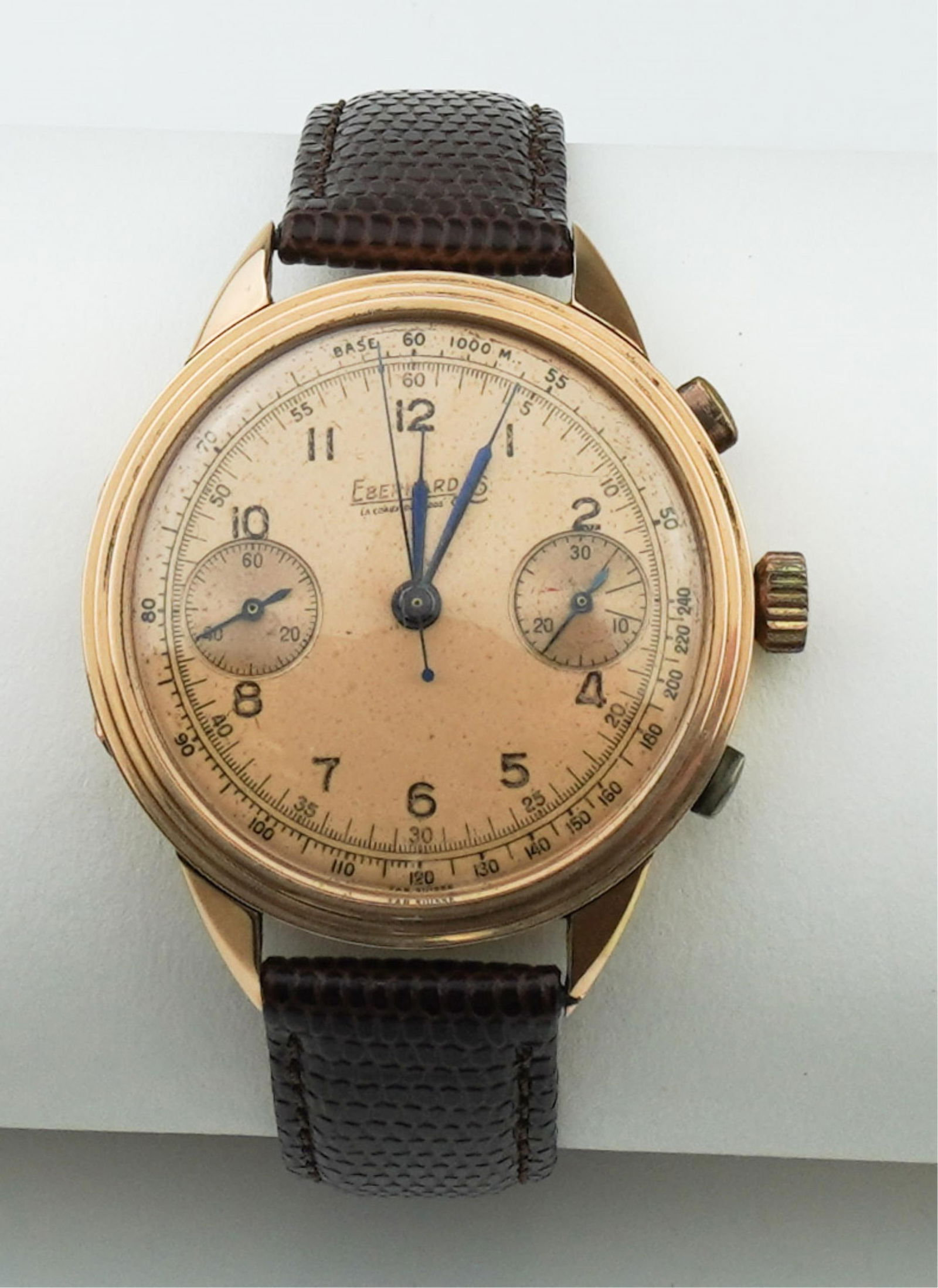 1940's Eberhard 18K Hinged Case Chronograph. (1 of 5)