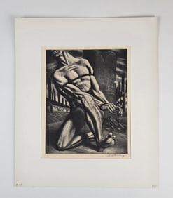 Sternberg, "Enough," 1947, aquatint.