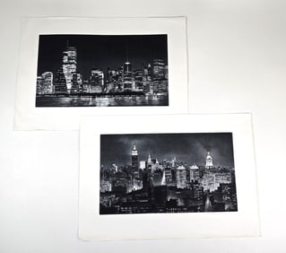 2 Mershimer mezzotints.