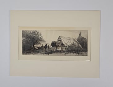 Taylor Arms, "The Pig Pen," 1920, etching.