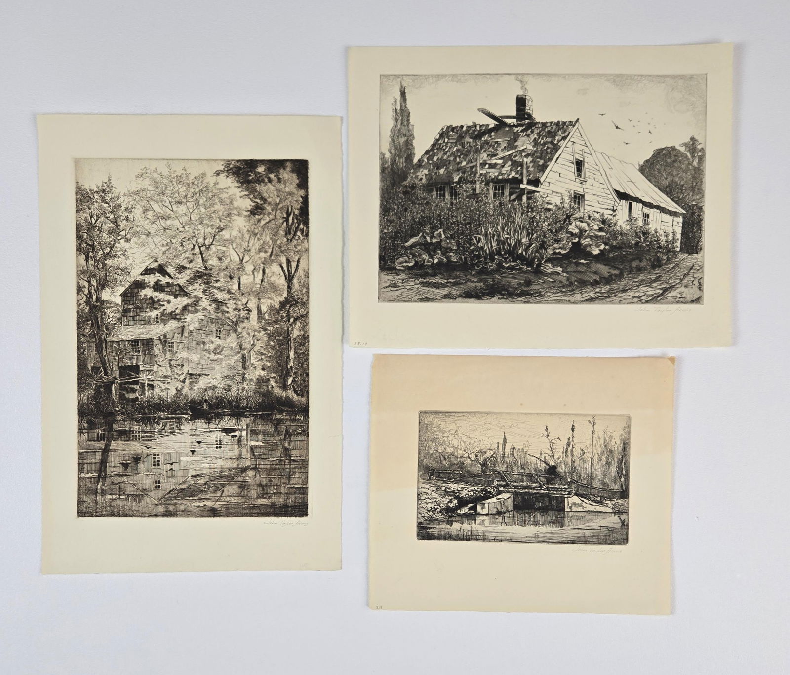 3 John Taylor Arms etchings. (1 of 10)