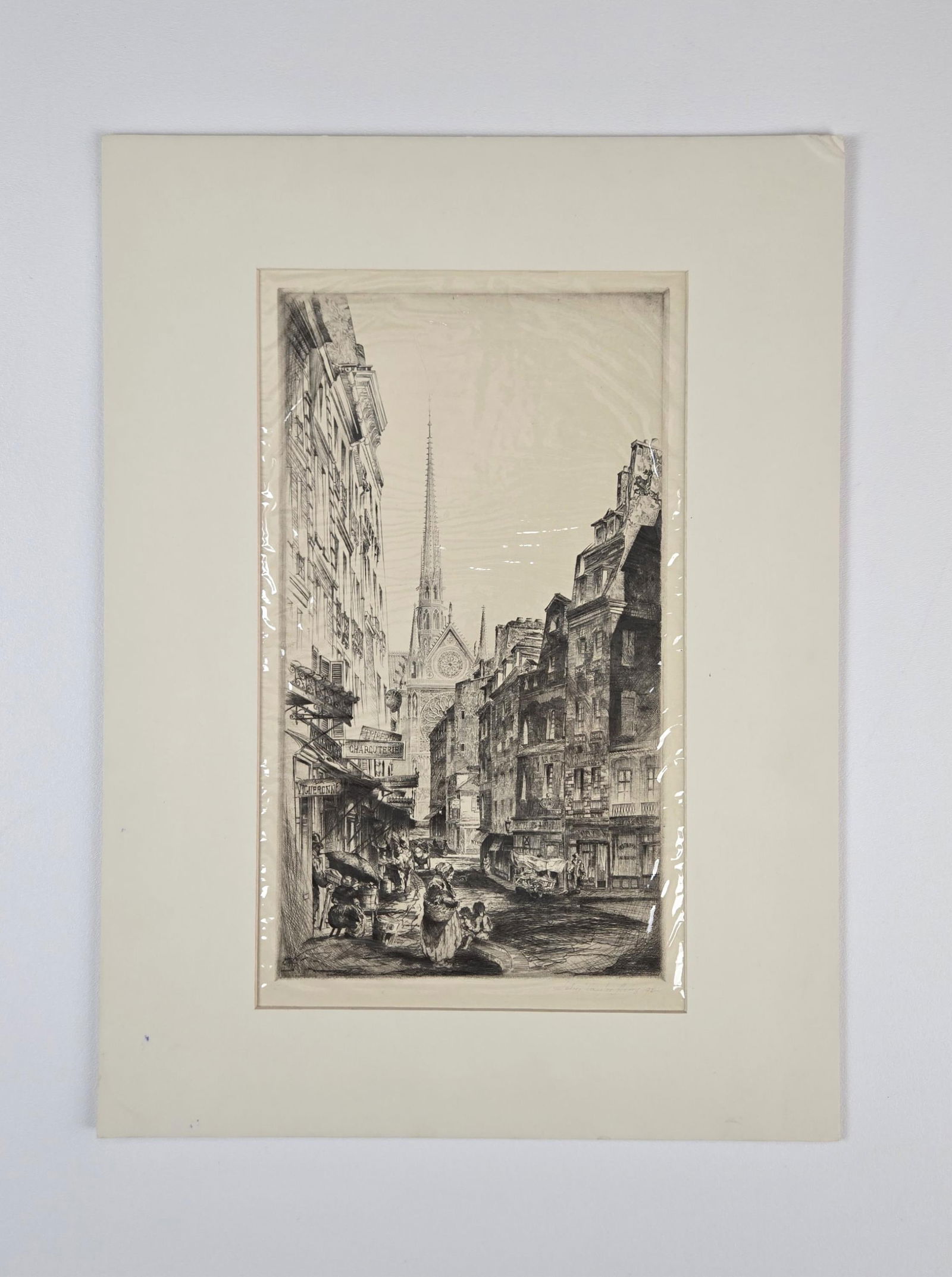 Taylor Arms, "La Rue Sauton, Paris," 1924, etching (1 of 4)