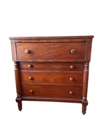 American Empire walnut chest.