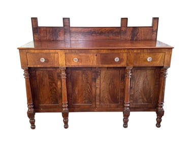 American Empire flame mahogany sideboard.