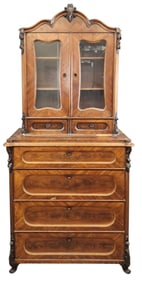 American chest with display hutch.