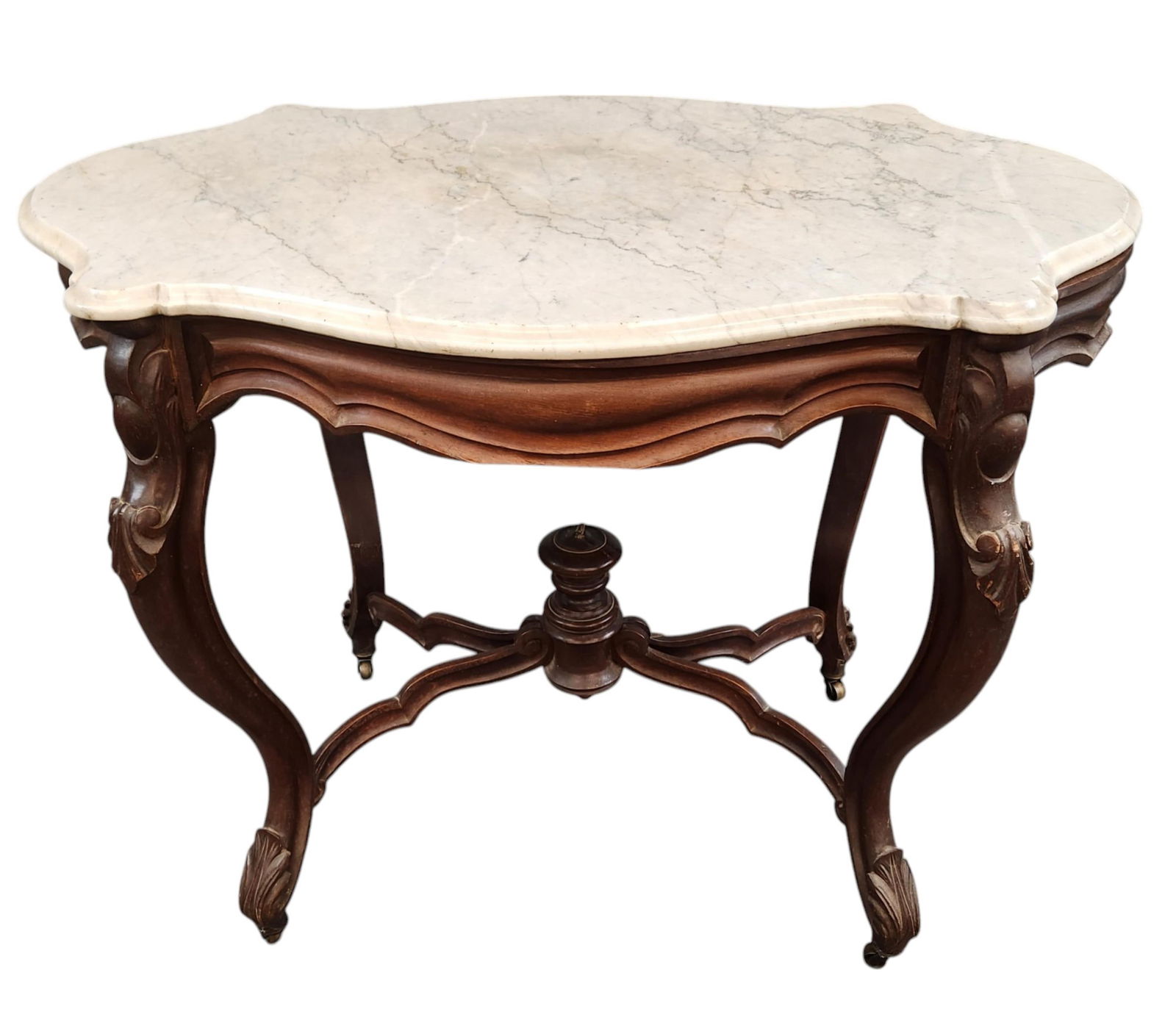 Victorian marble topped side table. (1 of 4)