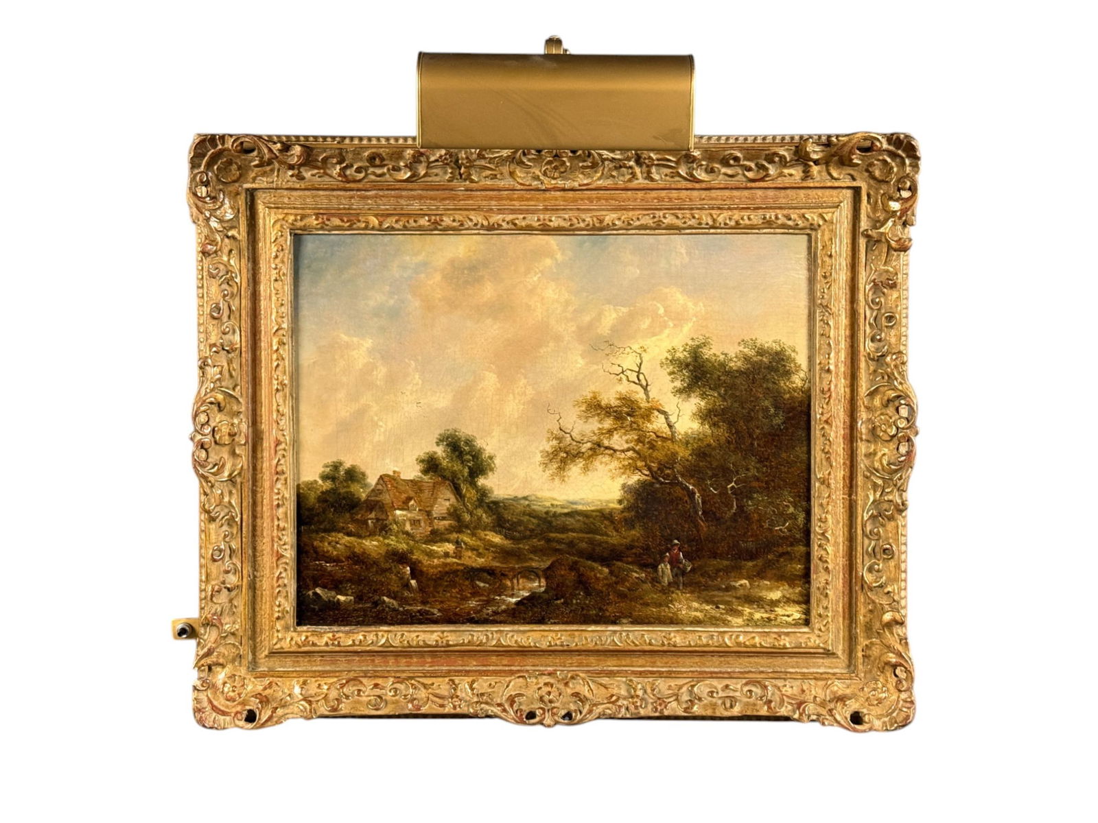 Cabin landscape, O/B, 19th c. (1 of 6)