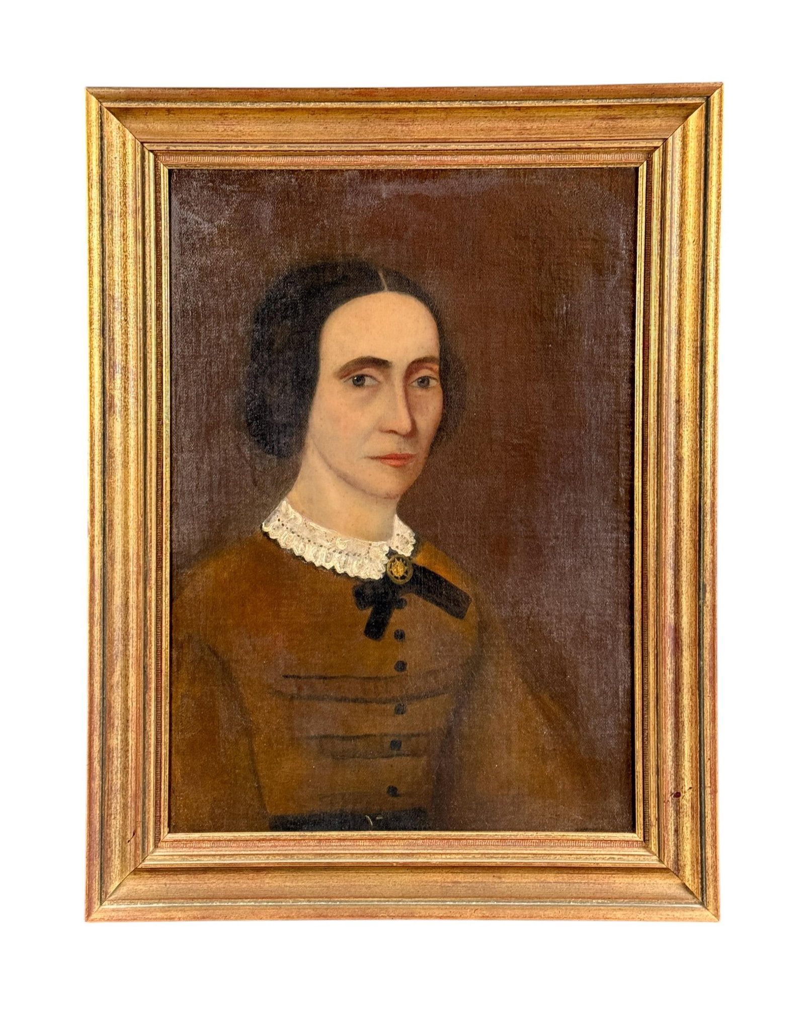 Portrait of an elderly lady.: A portrait of an elderly woman. Oil on canvas. Late 19th century. Sight: 23" x 16". Frame: 28 1/2" x 21 1/2". Inscription on verso reads: Wife of General Robert Northcott, Brigadier general at close o