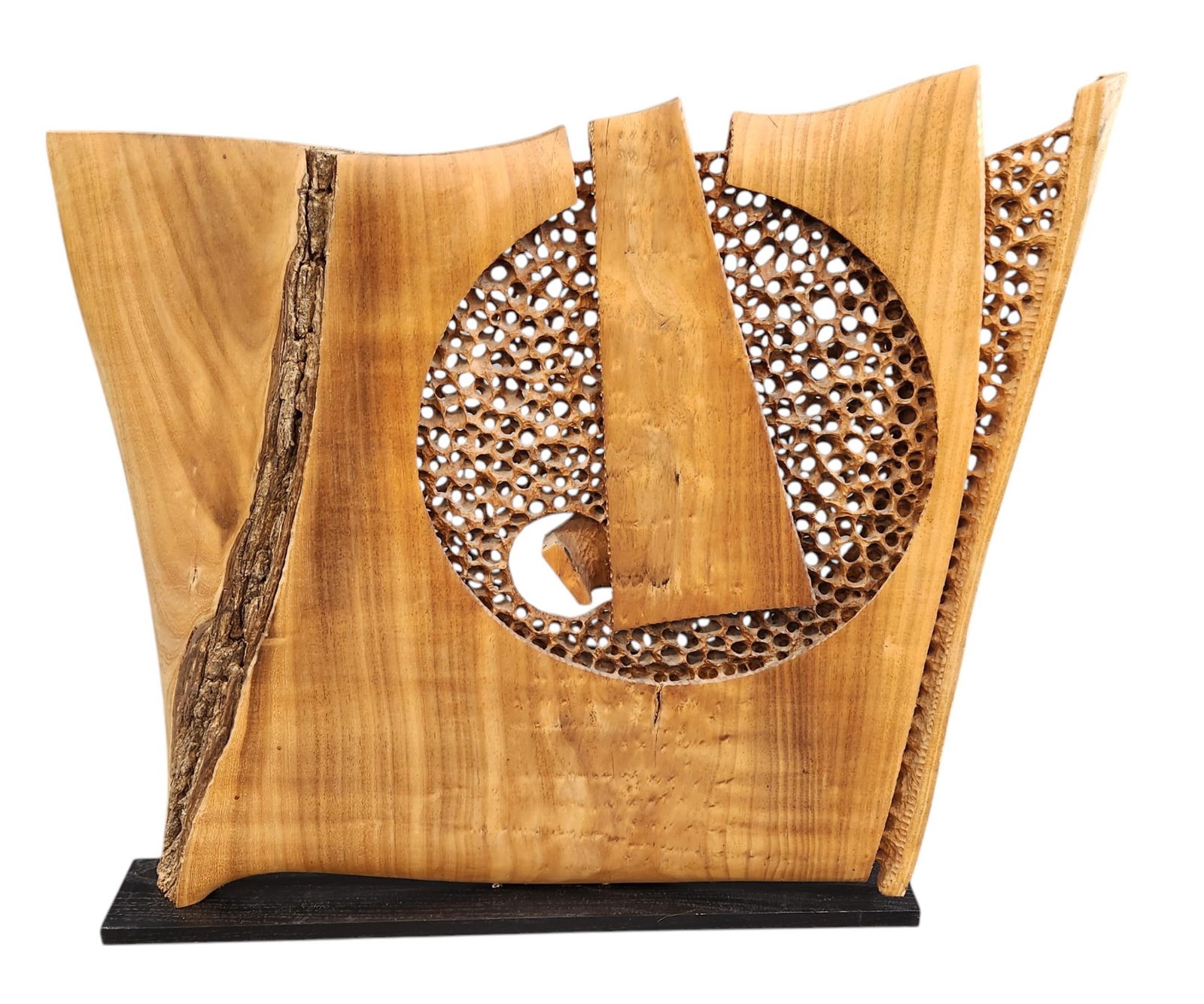 Doug Ayers pierced carved wood sculpture. (1 of 4)