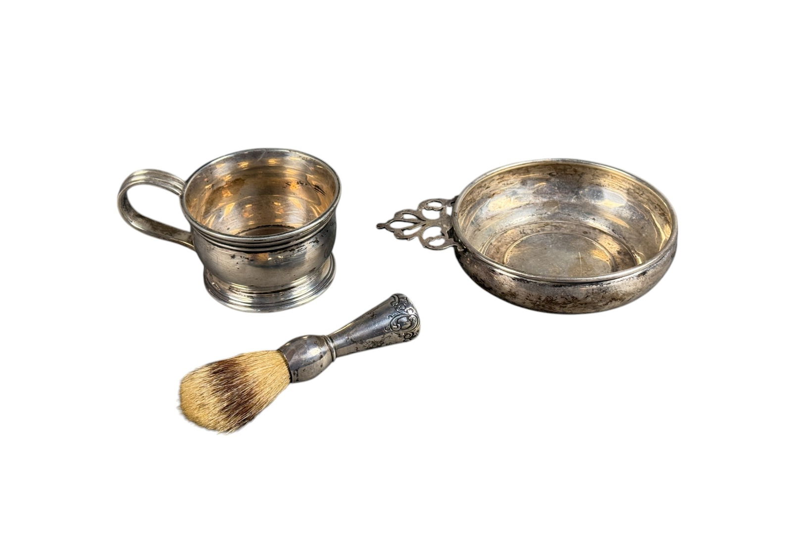 3 Sterling silver shaving items. (1 of 6)
