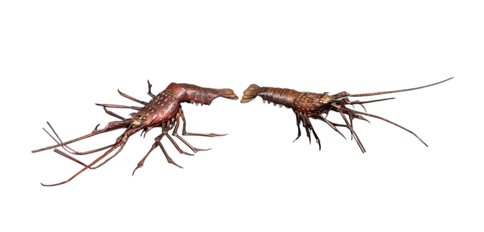 2 Japanese Jizai Okimono articulated Spiny Lobster (1 of 6)