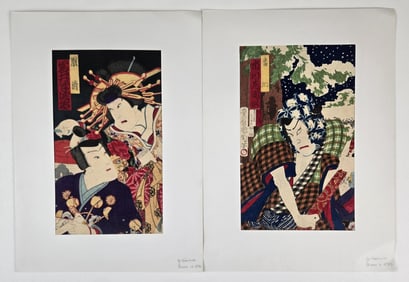 2 Kunichika woodblocks.