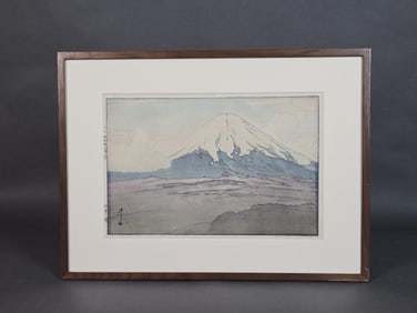 Yoshida, "Fuji-San From Yamanaka" 1937, woodblock.
