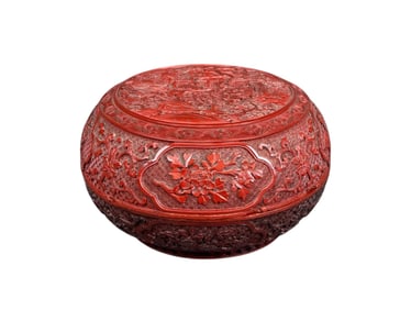 Chinese cinnabar box.