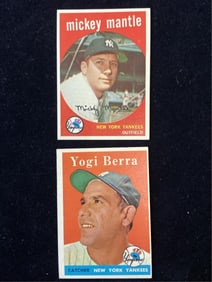 Topps Mickey Mantle and Yogi Berra Cards
