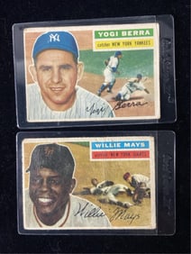 1956 Topps Yogi Berra and Willie Mays