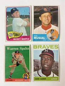 Topps Mickey Mantle, Stan Musial, Warren Spahn,