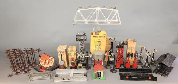 Marx O Gauge accessories, switches and track