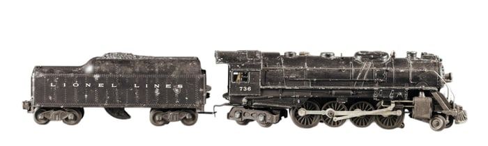 Postwar Lionel O Gauge #736 Berkshire & Tender
