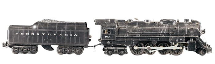 Postwar Lionel O Gauge #736 engine & tender