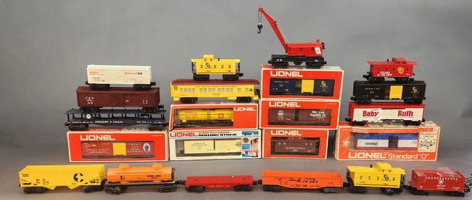 21 Lionel MPC O Gauge train cars