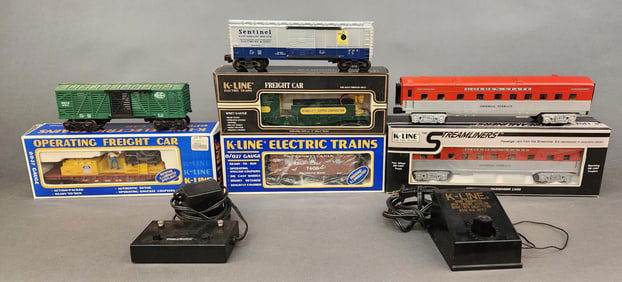 6 K-Line O Gauge train cars