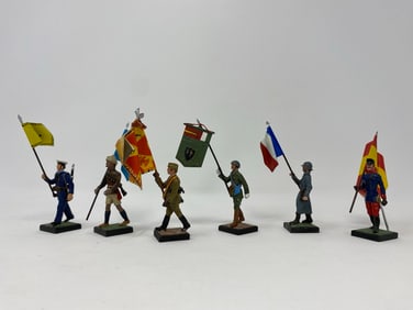 6 WWI Toy Soldiers