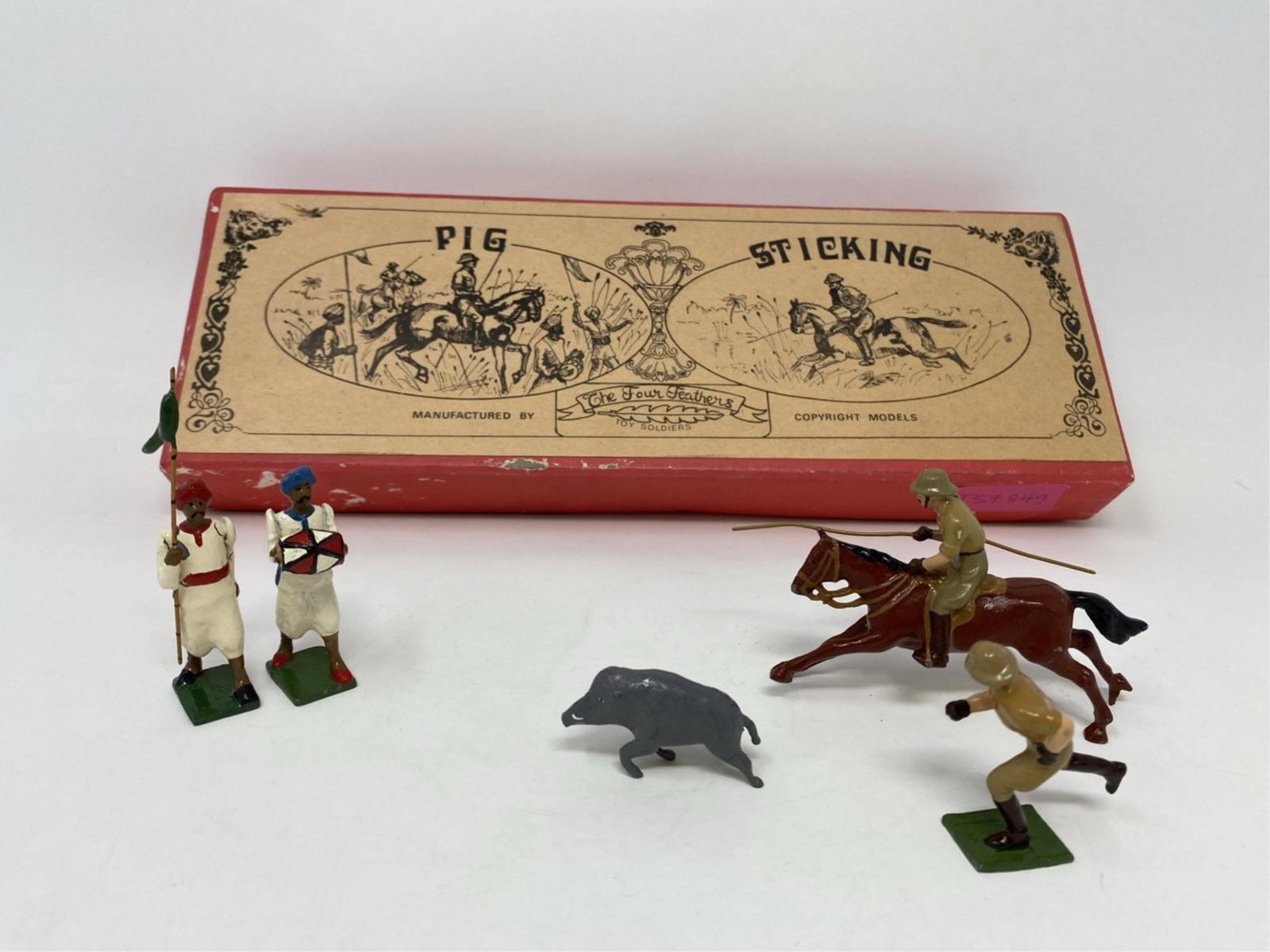 The Four Feathers, Pig Sticking set: A set of toy soldiers by The Four Feathers. Pig Sticking. Rare