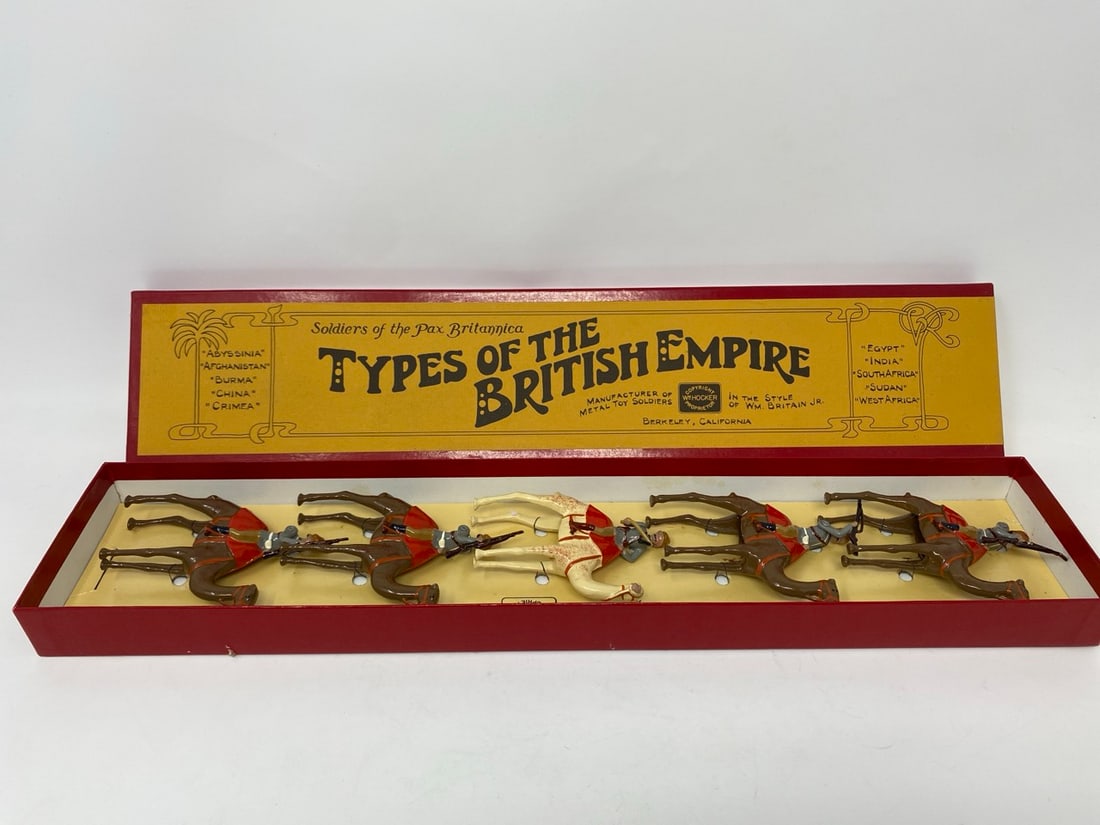 Types of the British Empire toy soldiers set: A Soldiers of the Pax Britannica Types of the British Empire set of toy soldiers. No 34 Life Guards Camel Regiment