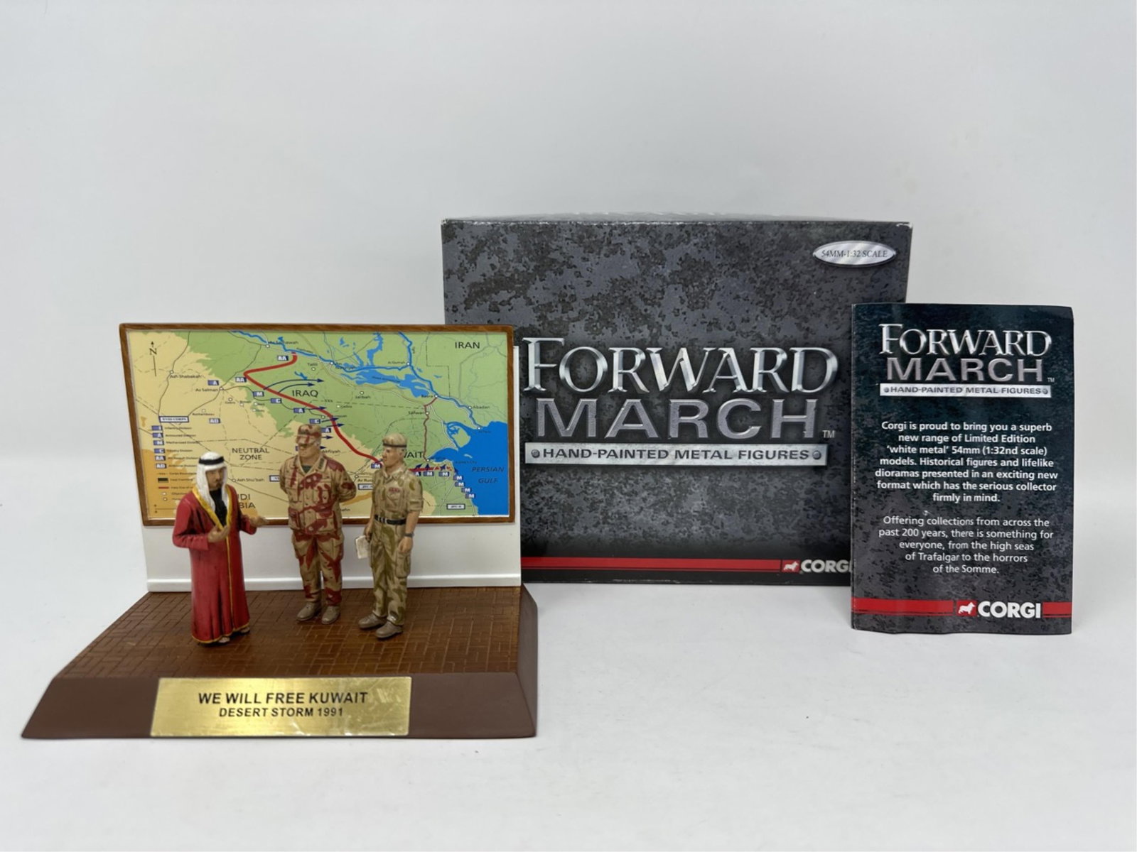 Corgi, Desert Storm figures: A set of Corgi Forward March Desert Storm Figures.