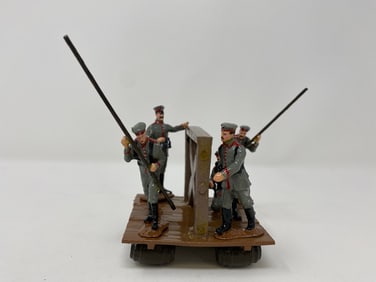 4 Toy soldiers, German Army River Raft