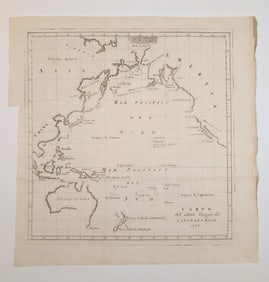 Carta dell' Ultimo Viaggio del Capitano Kook
