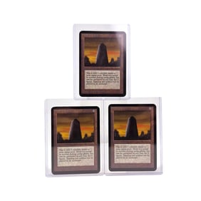 3 MTG: Alpha "Basalt Monolith" cards