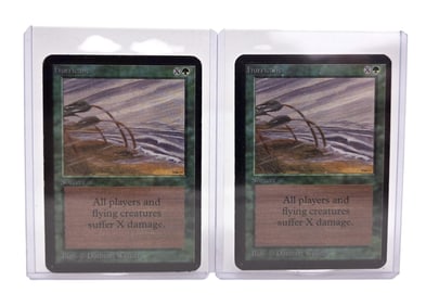 2 MTG: Alpha "Hurricane" cards