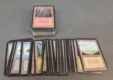 147 MTG: Alpha Basic Land cards