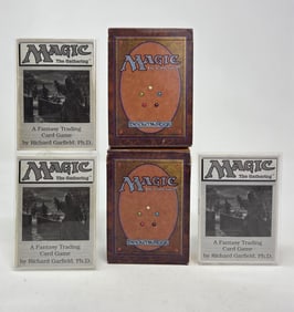 2 MTG: Alpha empty Starter Boxes with 3 Rule Books