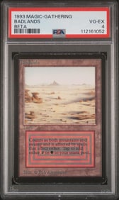 MTG: Beta "Badlands" card PSA 4 VG-EX