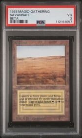 MTG: Beta "Savannah" card PSA 3 VG
