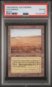 MTG: Beta "Savannah" card PSA 4 VG-EX