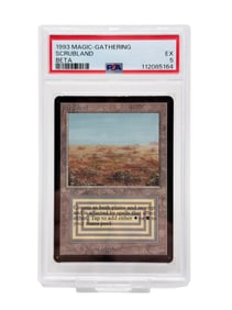 MTG: Beta "Scrubland" card PSA EX 5