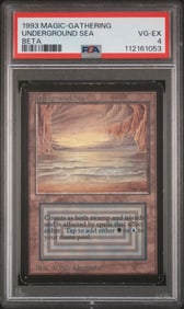MTG: Beta "Underground Sea" card PSA 4 VG-EX