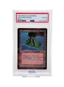 MTG: Beta "Volcanic Island" card PSA 4 VG-EX