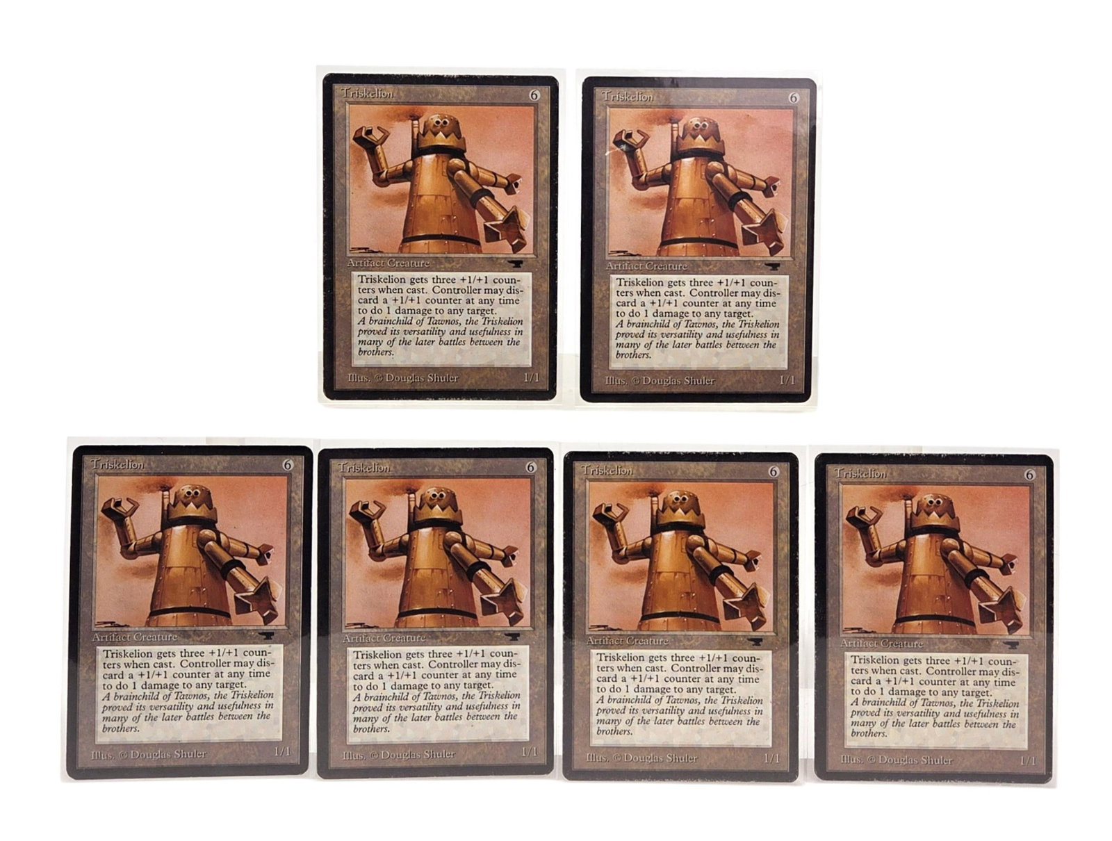 6 MTG: Antiquities "Triskelion" cards (1 of 5)