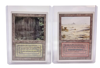 MTG: Revised "Badlands" & "Bayou" cards