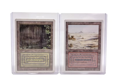 MTG: Revised "Badlands" & "Bayou" cards