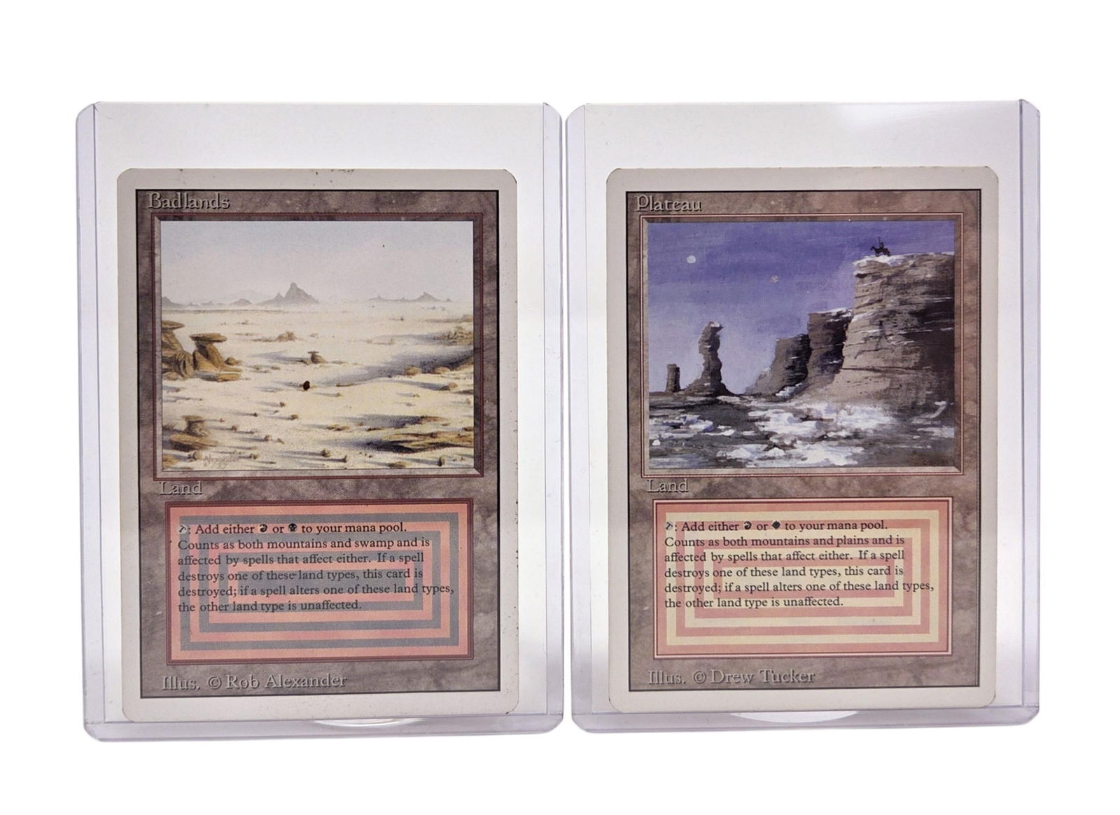 MTG: Revised "Badlands" & "Plateau" cards (1 of 2)
