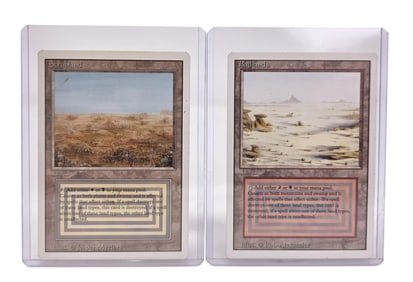 MTG: Revised "Badlands" & "Scrubland" cards